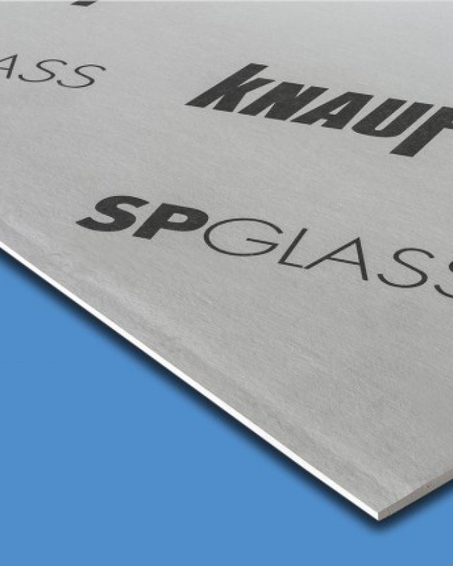 PLACA YESO 12.5MM EXTERIORES KNAUF SP GLASS (1.20 X 2.40)